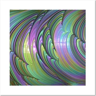 Abstract Mandelbrot Set Fractal in Pastels Posters and Art